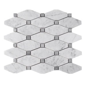 Carrara White Polished Octagon Mosaic