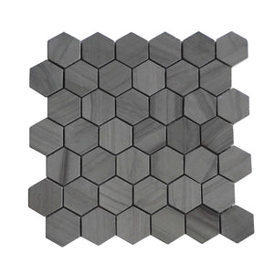 Athens Gray 2" Hexagon Honed Mosaic