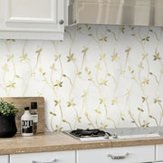 Thassos & Brass Floral 13-in x 12-in Waterjet Mosaic Wall Tile( 5.4 sq. ft. /Box )