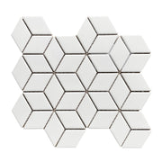 Matte Rhombus Mosaic Tile – 10.5x12 in. geometric porcelain tile for modern surfaces.