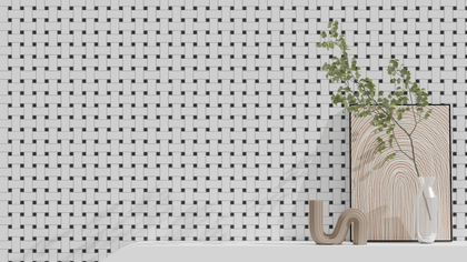 Kitchen design featuring Basketweave mosaic tile – porcelain 12-in x 12-in floor and wall application.