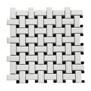 Basketweave - 12-in x 12-in Porcelain Matte & Satin Glazed Mosaic Floor and Wall Tile( 20 sq. ft. /Box )
