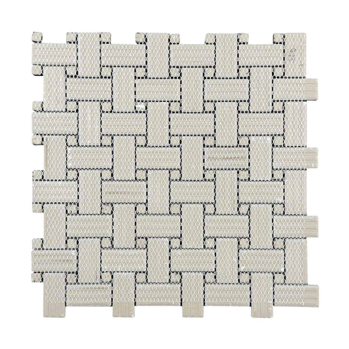 Basketweave - 12-in x 12-in Porcelain Matte & Satin Glazed Mosaic Floor and Wall Tile( 20 sq. ft. /Box )