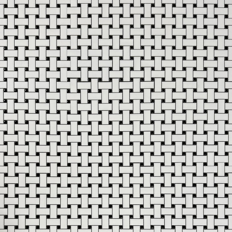 Basketweave - 12-in x 12-in Porcelain Matte & Satin Glazed Mosaic Floor and Wall Tile( 20 sq. ft. /Box )