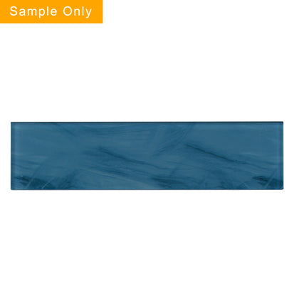 Blue 4-in x 16-in Glass Wall Tile - Sample (Product Shown is Full Size)