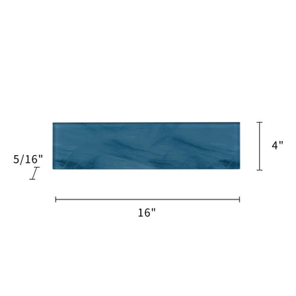 Blue 4-in x 16-in Glass Wall Tile - Sample (Product Shown is Full Size)