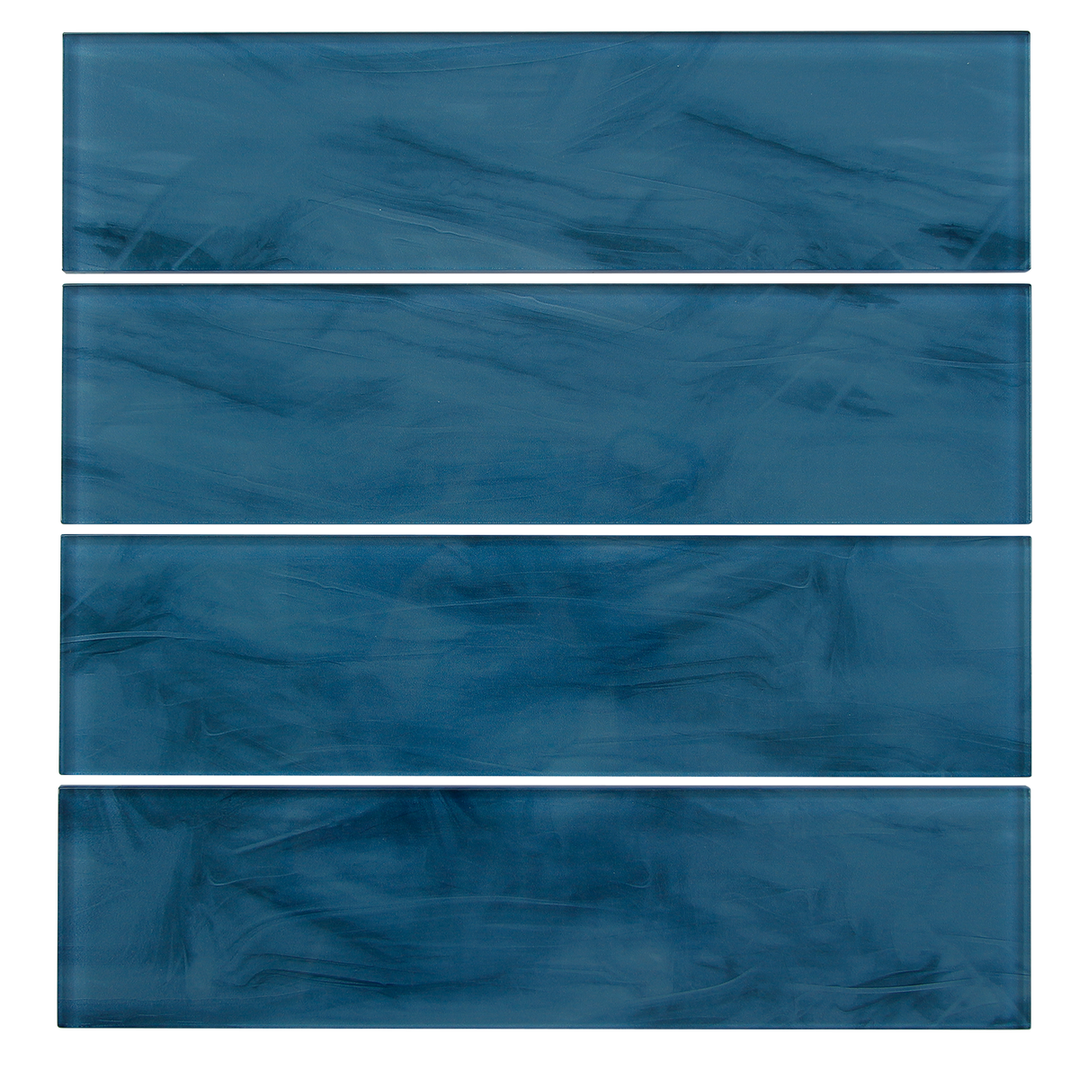 Blue 4-in x 16-in Glass Wall Tile( 8.8 sq. ft. /Box )