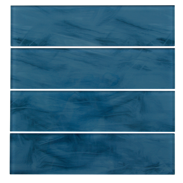 Blue 4-in x 16-in Glass Wall Tile - Sample (Product Shown is Full Size)