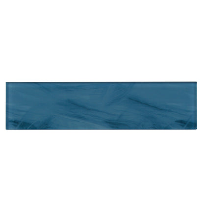Blue 4-in x 16-in Glass Wall Tile( 8.8 sq. ft. /Box )