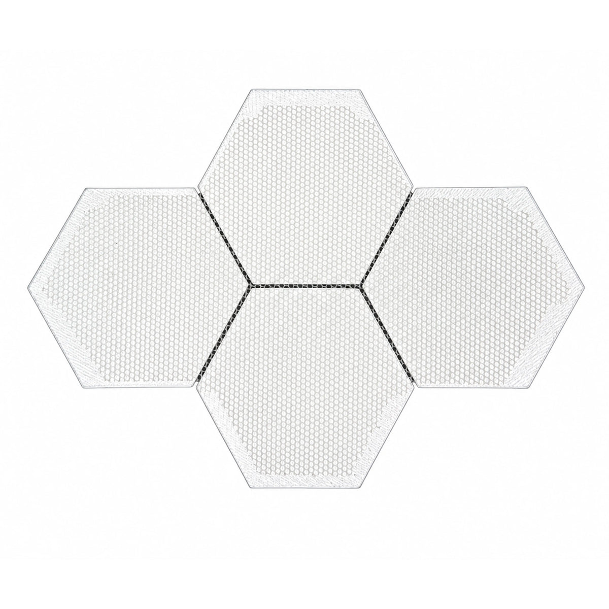 6-in Hexagon Blue 12-in x 12-in Inkjet Glass Mosaic Wall Tile( 10 sq. ft. /Box )