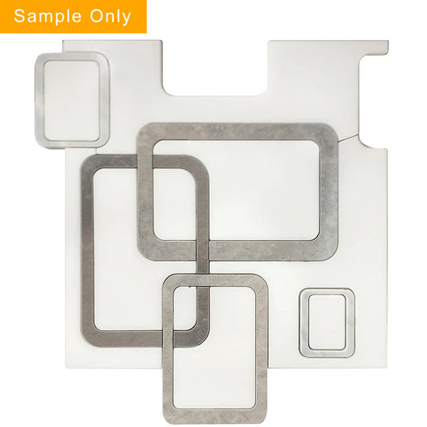 Warhol Thassos & Tunisian Gray Waterjet Mosaic Floor and Wall Tile - Sample (Product Shown is Full Size)