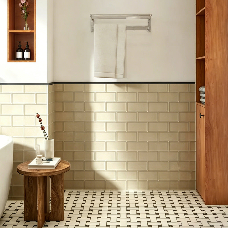 Nude Block 3-in x 6-in Glass Wall Tiles( 4.16 sq. ft. /Box )