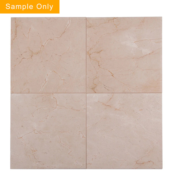 Cream Marfil Polished Marble Floor and Wall Tiles - Sample (Product Shown is Full Size)