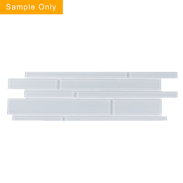 Ice Glass Mix Random Strip Decorative Mosaic Wall Tile - Sample (Product Shown is Full Size)