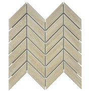 Wood Look Textured Chevron 11-in x 11-in Porcelain Mosaic Floor and Wall Tile( 12.6 sq. ft. /Box )