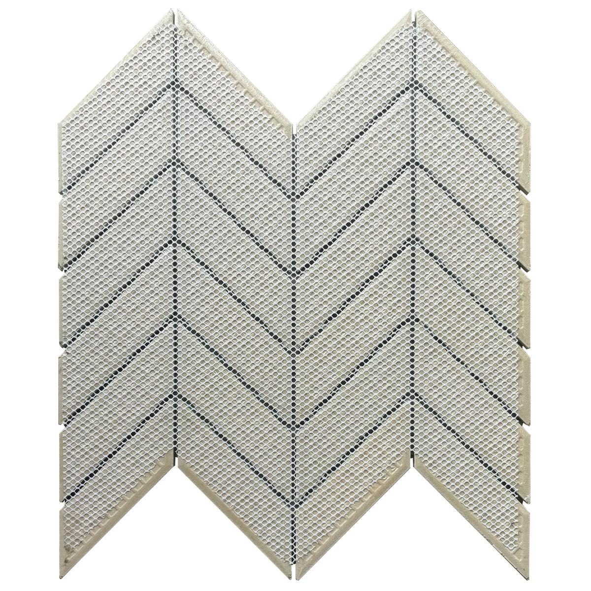 Wood Look Textured Chevron 11-in x 11-in Porcelain Mosaic Floor and Wall Tile( 12.6 sq. ft. /Box )