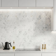 3-in Calacatta Hexagon 12-in x 10-in Polished Marble Mosaic Floor and Wall Tile( 4.15 sq. ft. /Box )