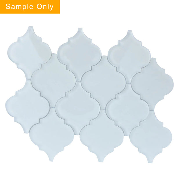 Arabesque Frosted Glass Mosaic Wall Tile - Sample (Product Shown is Full Size)