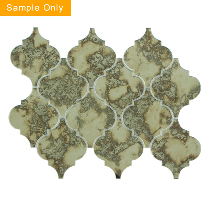 arabesque Lantern Antique Mirror Distressed Glass Mosaic Wall Tile - Sample (Product Shown is Full Size)