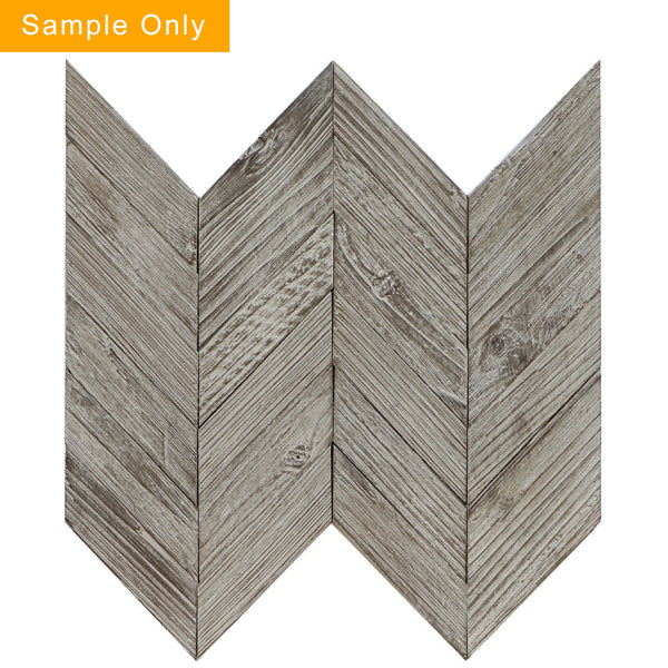 Antique Anchor Teakwood Chevron Wood Mosaic Floor and Wall Tile - Sample (Product Shown is Full Size)