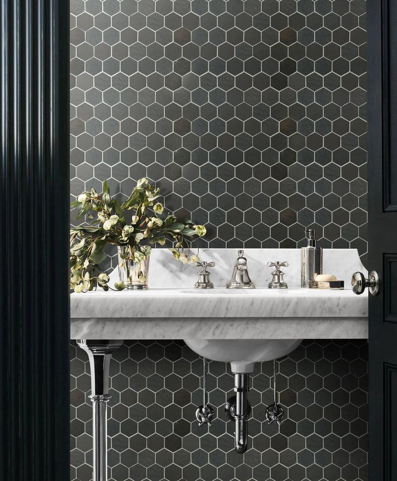 Ancient Sky 2” Hexagon 12-in x 12-in Porcelain Mosaic Tile( 10 sq. ft. /Box )