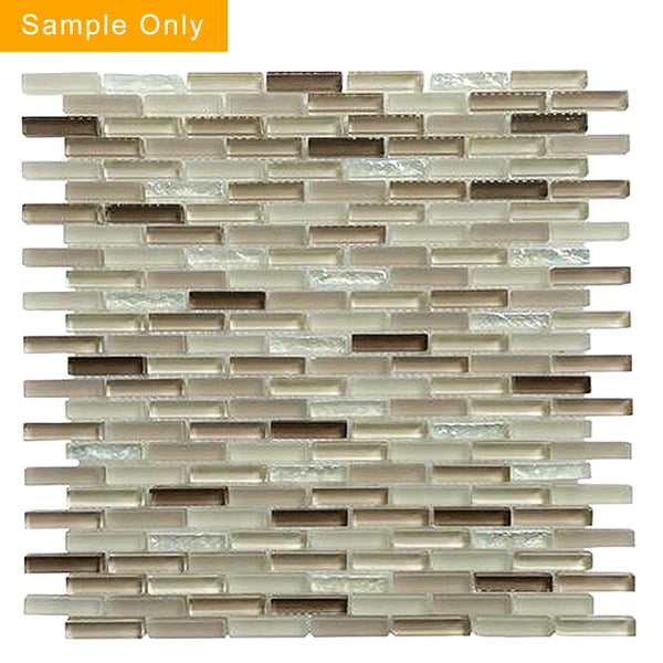 Farnsworth Random Strips Glass Mosaic Wall Tile - Sample (Product Shown is Full Size)