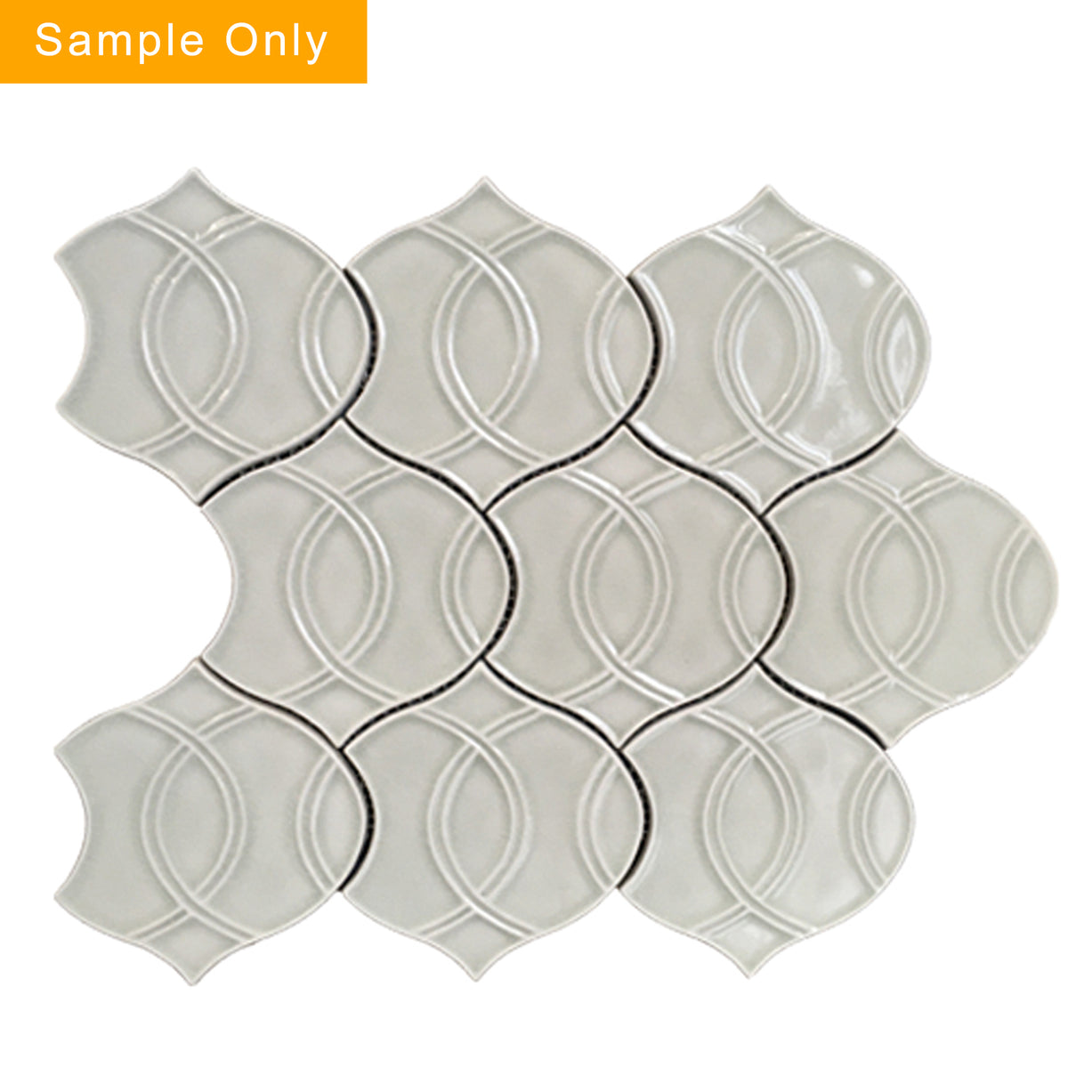 Khaki Handmade Glazed Porcelain Mosaic Wall Tile - Sample (Product Shown is Full Size)
