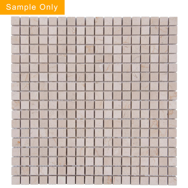 Cream Marfil Polished Mosaic Floor and Wall Tile - Sample (Product Shown is Full Size)