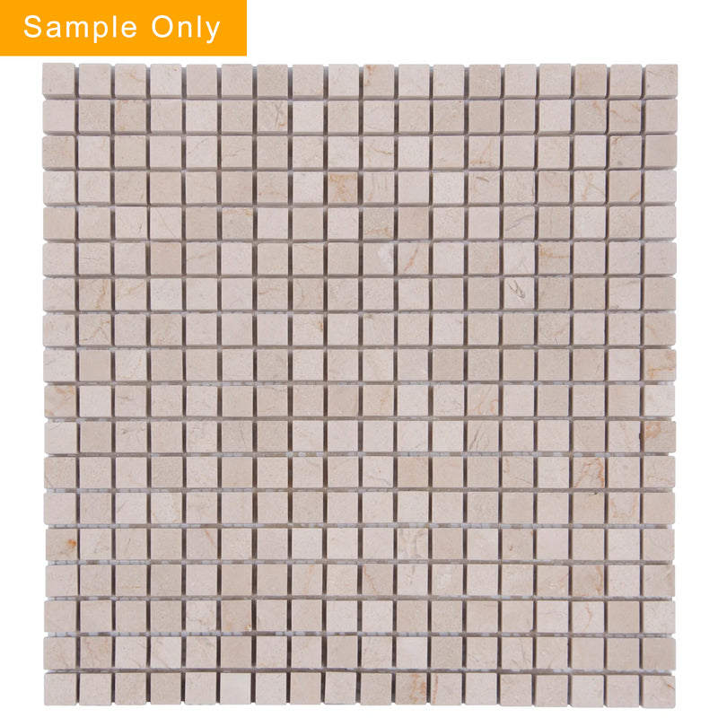 Cream Marfil Polished Mosaic Floor and Wall Tile - Sample (Product Shown is Full Size)