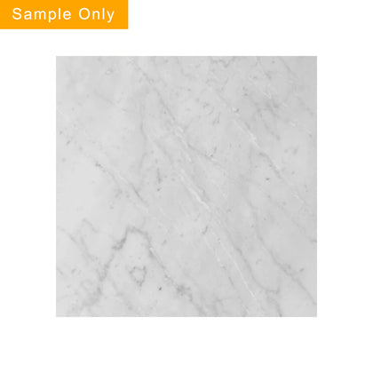 Carrara White Polished Marble Floor and Wall Tiles - Sample (Product Shown is Full Size)