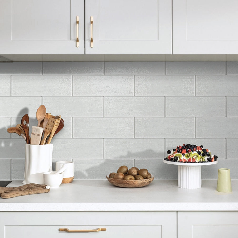 Linen Ice 4-in x 12-in Glass Wall Tiles( 13.3 sq. ft. /Box )