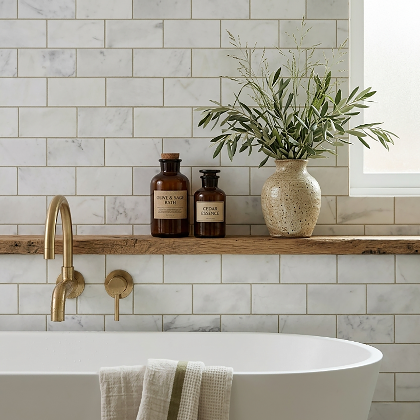 Calacatta 12-in x 12-in Polished Marble Mosaic Floor and Wall Tile( 5 sq. ft. /Box )