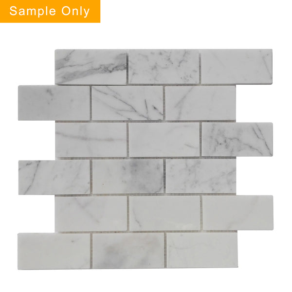 Calacatta Polished Marble Mosaic Floor and Wall Tile - Sample (Product Shown is Full Size)