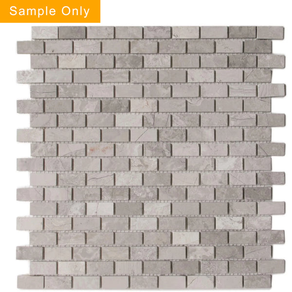Wooden Mini Brick Marble Mosaic Wall Tile - Sample (Product Shown is Full Size)
