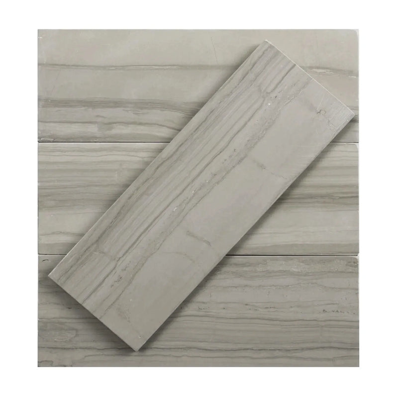 Athens Gray 3-in x 8-in Marble Floor and Wall Tiles( 10.2 sq. ft. /Box )