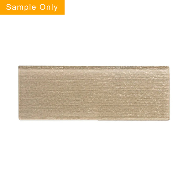 Linen Beige Glass Wall Tiles - Sample (Product Shown is Full Size)