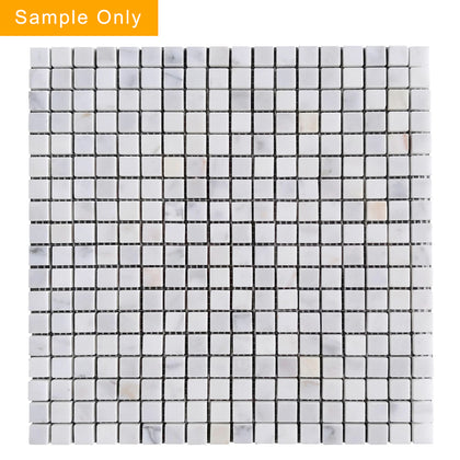 5/8" Calacatta Polished Marble Mosaic Floor and Wall Tile - Sample (Product Shown is Full Size)