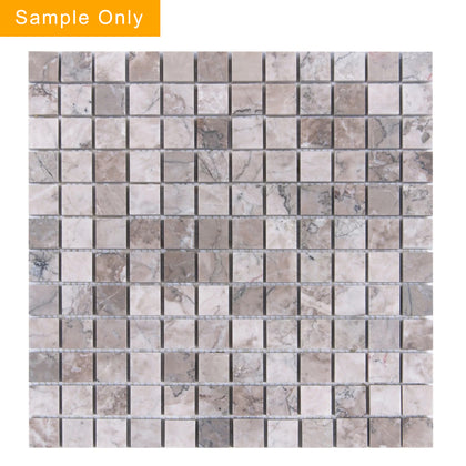 1-in Gray Cloud 12-in x 12-in Polished Marble Mosaic Floor and Wall Tile - Sample (Product Shown is Full Size)