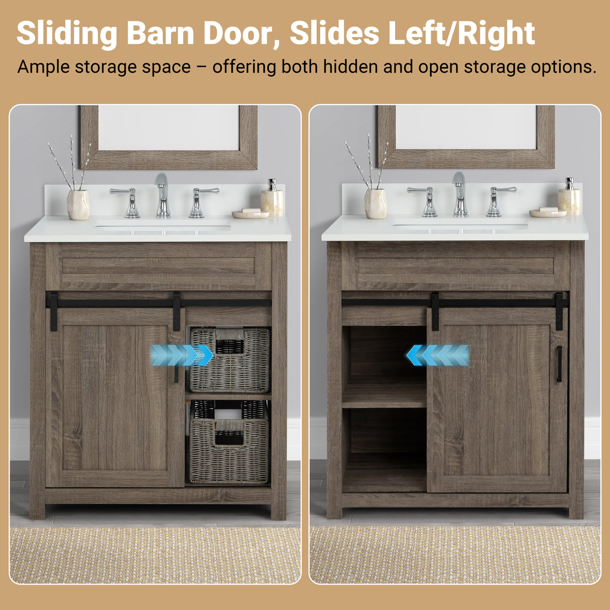 Dolly Farm Barn 30" Vanity without Top