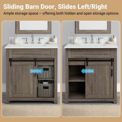 Dolly Farm Barn 30" Vanity without Top
