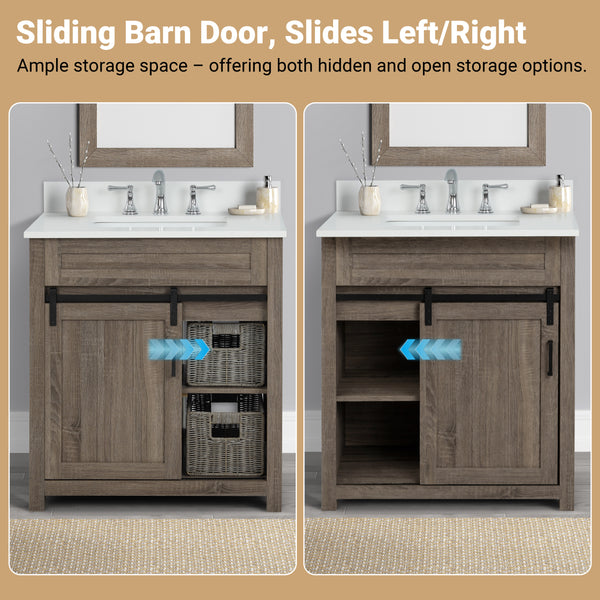 Dolly Farm Barn 30" Vanity without Top