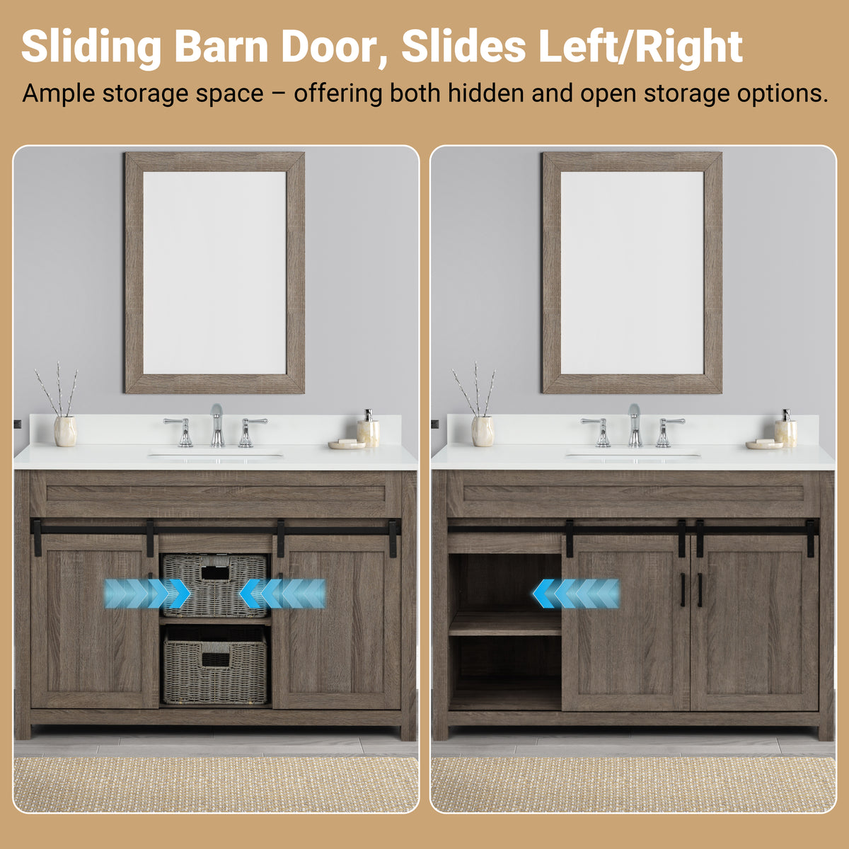 Dolly Farm Barn 48" Vanity without Top