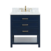 1.0 Manhattan 30" Vanity With Carrara Marble Top