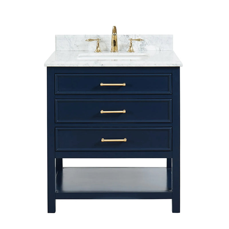 1.0 Manhattan 30" Vanity With Carrara Marble Top