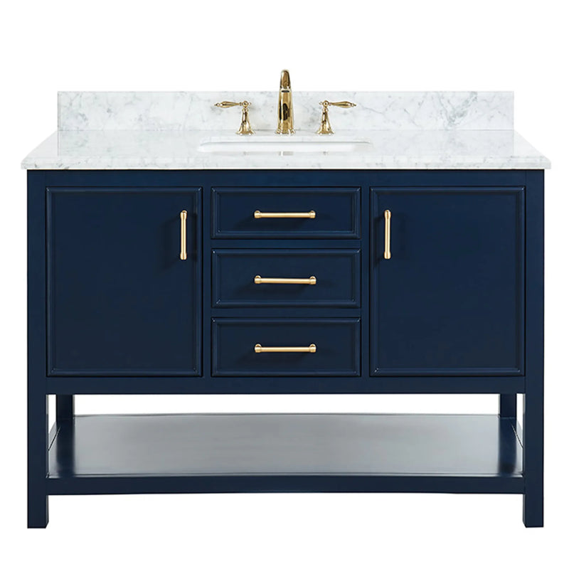 1.0 Manhattan 48" Vanity With Carrara Marble Top