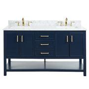 1.0 Manhattan 60" Vanity With Carrara Marble Top