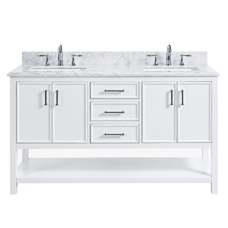 1.0 Manhattan 60" Vanity With Carrara Marble Top