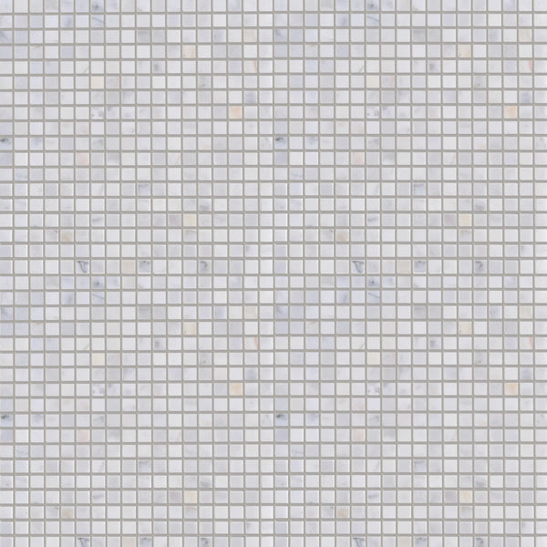 5/8" Calacatta 12-in x 12-in Polished Marble Mosaic Floor and Wall Tile( 5 sq. ft. /Box )
