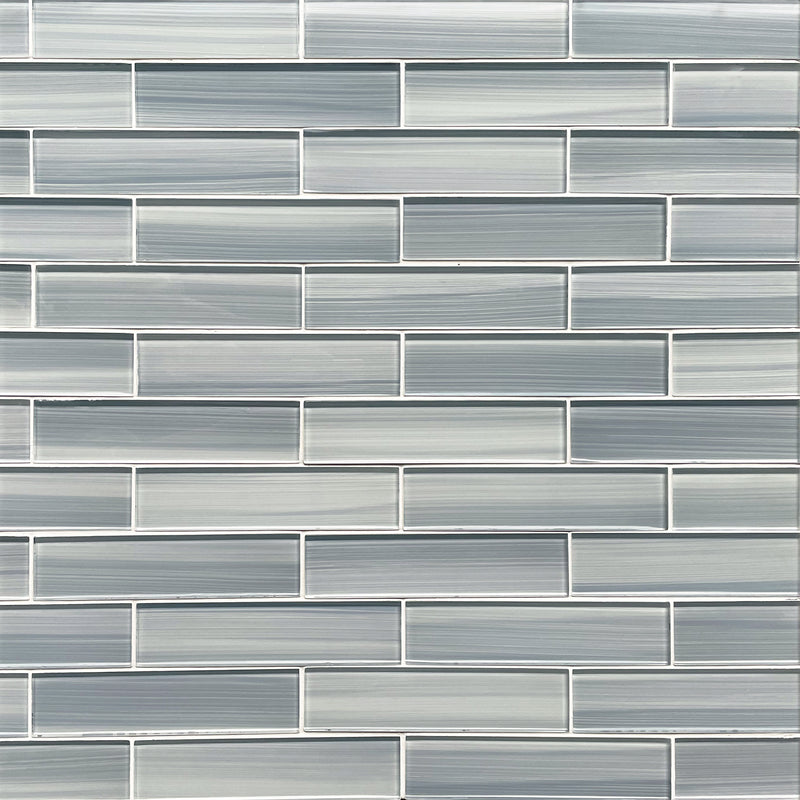 Display board with Blue Handpainted Glass Subway Mosaic Tiles – 0.89 sq. ft artisan-style glass layout