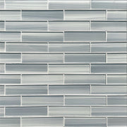 Blue Handpainted 16-in x 8-in Subway Glass Mosaic Wall Tile( 8.89 sq. ft. /Box )